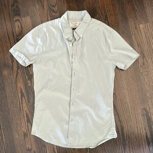 Abercrombie Fitch button shirt shirt sleeve. Mint green. Cotton. Used. XS slim